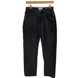 Cotton On Original Straight Sustainable Jeans Black Washed Denim‎ Women's Size 4